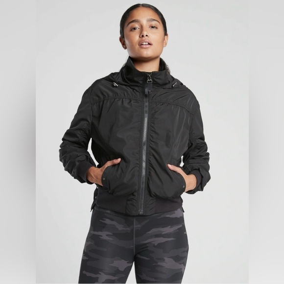 Athleta Jackets & Blazers - Athleta Women's Classic Black Bomber Jacket